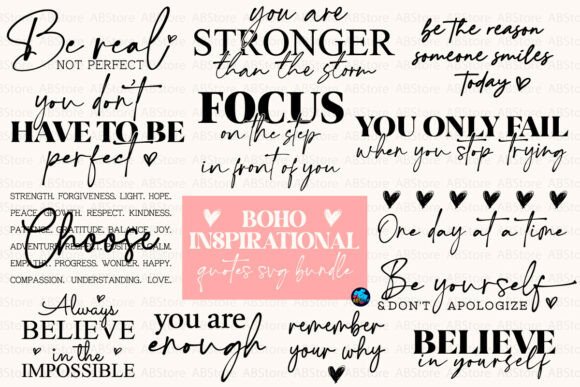 Download Boho Inspirational Quotes SVG - Quotes Collection